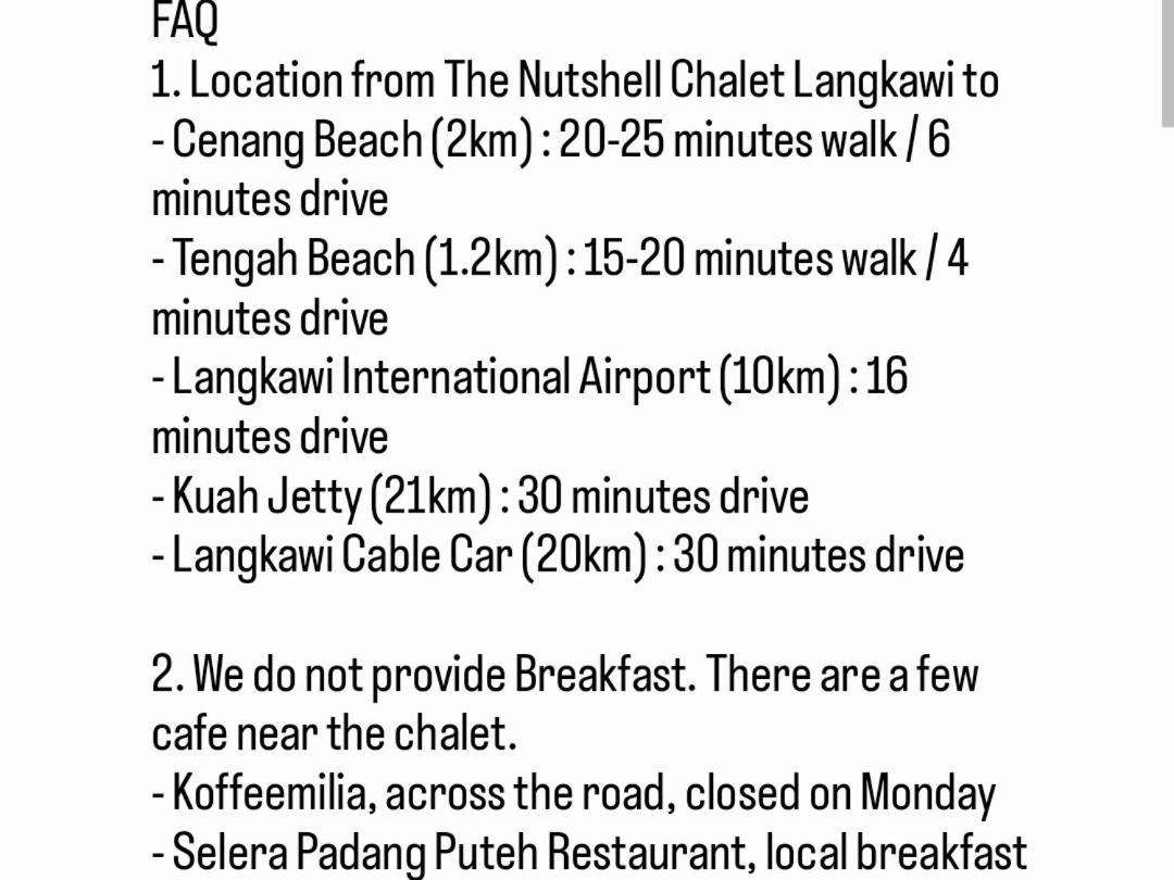 The Nutshell Chalet Langkawi Пантай-Сенанг Экстерьер фото